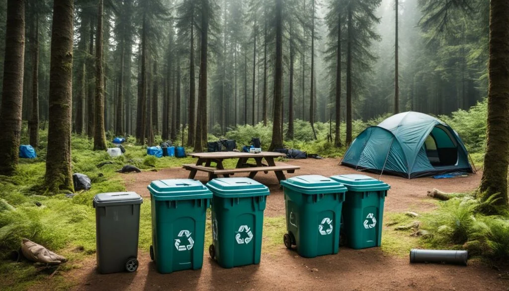 food waste and trash for camping