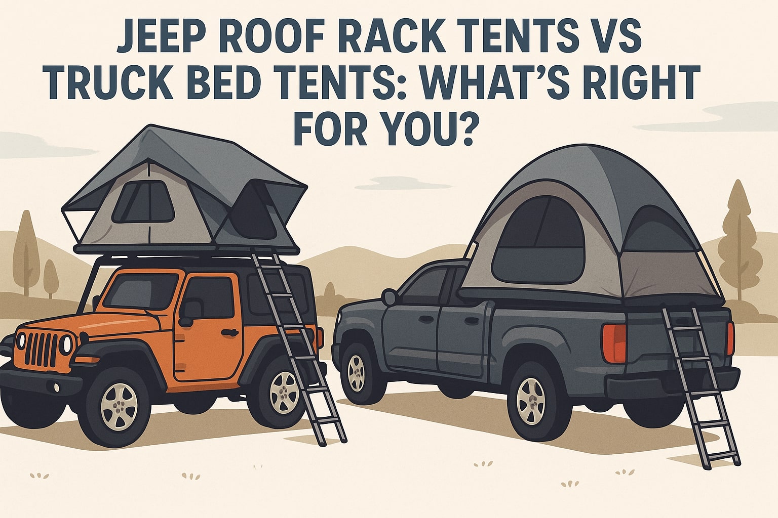 Jeep Roof Rack Tents vs Truck Bed Tents: What’s Right for You?