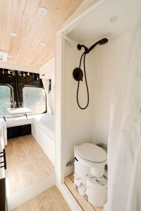 Built-in Shower in a Camper