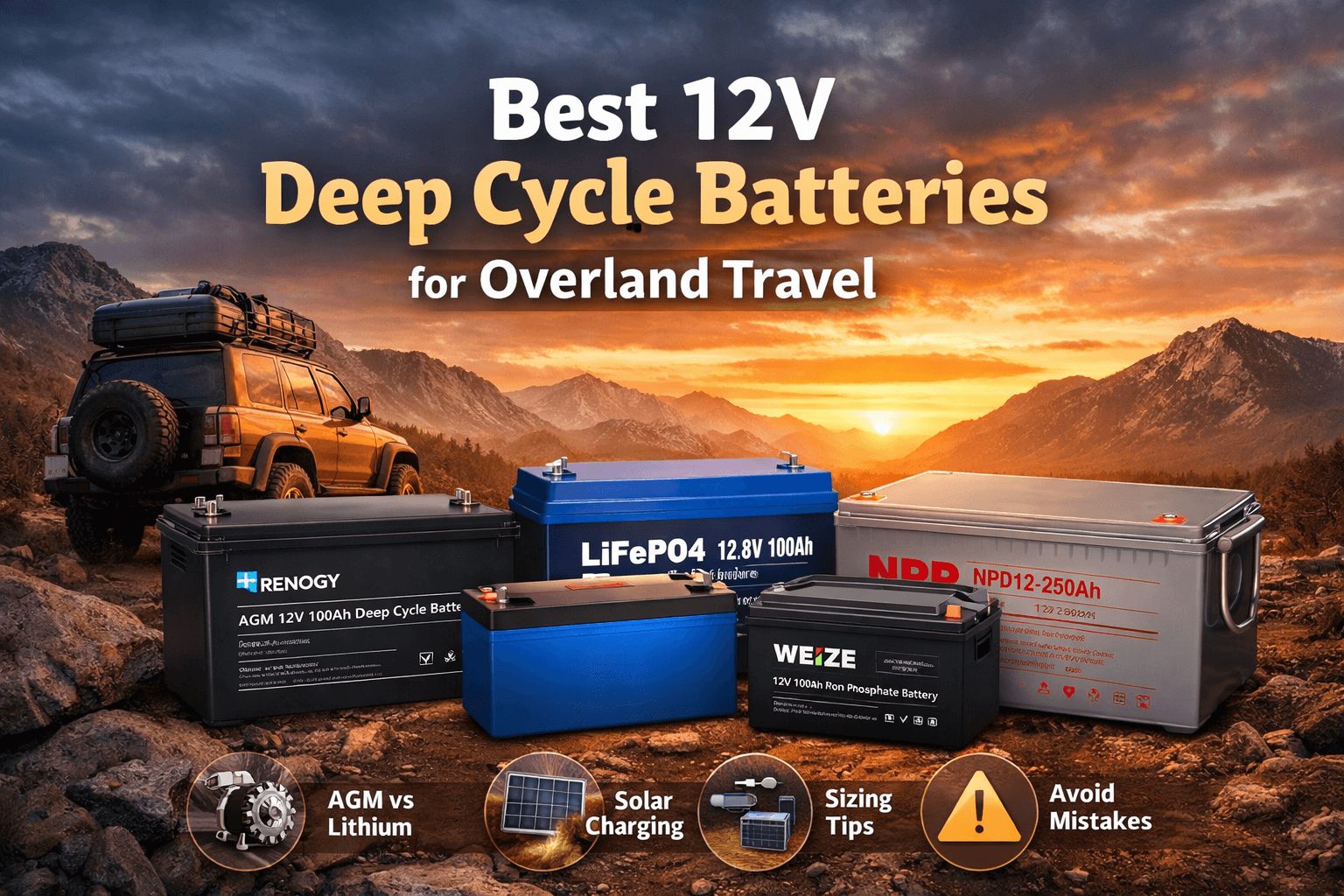 Best 12V Deep Cycle Batteries for Overland Travel